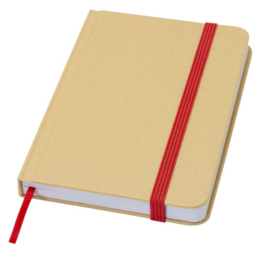 Logo trade promotional giveaways picture of: Reed A6 recycled hard cover notebook with plain pages