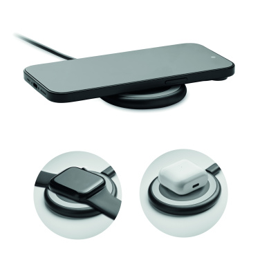 Logo trade corporate gift photo of: 3 in 1 wireless charger 15W