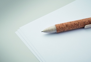 Logotrade promotional giveaway image of: Cork 4-colour ink ball pen