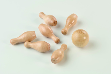 Logotrade promotional product image of: Mini pine wood bowling set