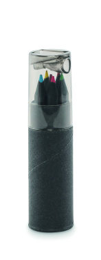 Logotrade business gifts photo of: 6 black colouring pencils