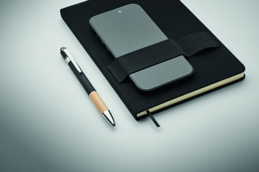 Logo trade promotional giveaways image of: A5 RPET notebook with pen