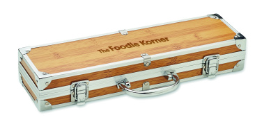 Logo trade business gift photo of: Stainless steel barbecue tools