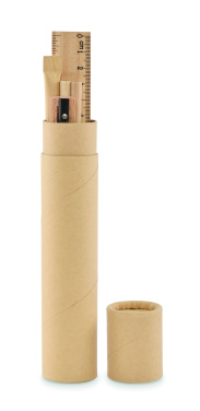 Logo trade promotional merchandise photo of: Paper tube stationery set