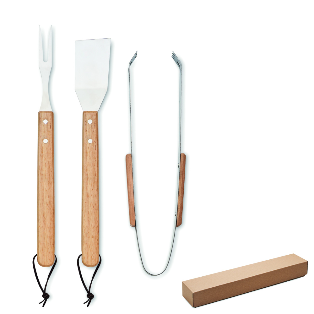 Logo trade promotional merchandise image of: Oakwood barbecue set