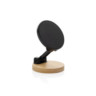 Logotrade promotional merchandise picture of: Magmount RCS recycled plastic and bamboo phone stand
