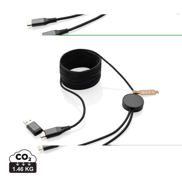 Logo trade promotional items image of: Terra RCS recycled PET 3 meter  4-in-1 cable