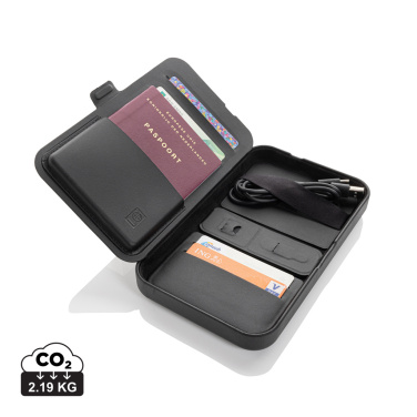 Logotrade promotional product image of: Swiss Peak RCS recycled travel case with 3 in 1 charger