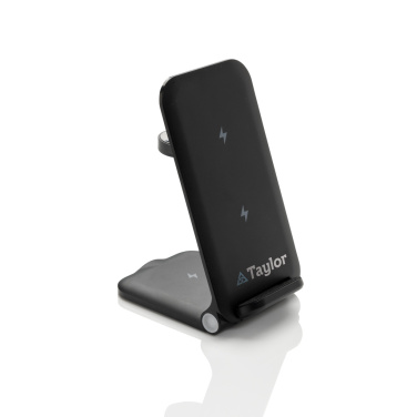 Logo trade corporate gifts image of: Powerpal 3 in 1 RCS recycled plastic 15W charger