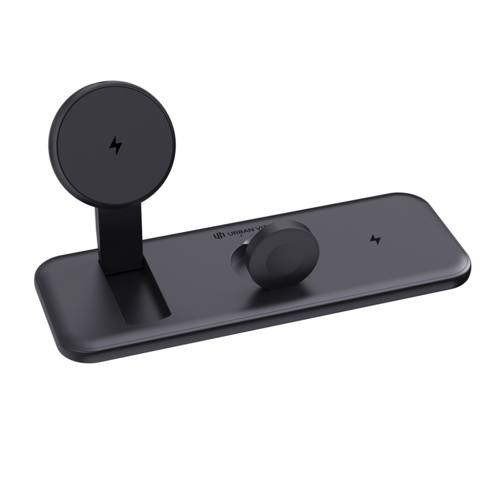 Logo trade promotional item photo of: Urban Vitamin Torrance 3 in 1 magnetic 15W charger