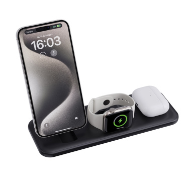 Logo trade advertising products image of: Urban Vitamin Torrance 3 in 1 magnetic 15W charger