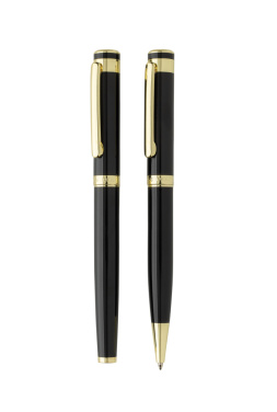Logo trade promotional product photo of: Swiss Peak Luca RCS recycled brass deluxe pen set
