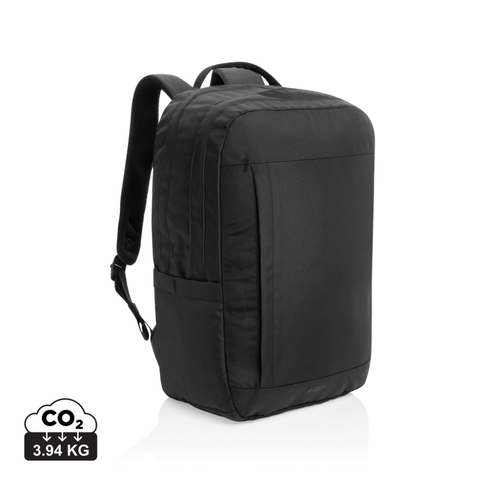 Logo trade promotional gift photo of: SP Aware™ RPET Edin 100% recycled 15.6 inch laptop backpack