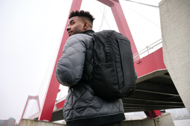 Logotrade promotional product picture of: SP Aware™ RPET Edin 100% recycled 15.6 inch laptop backpack