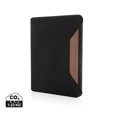 Logotrade promotional item picture of: Teri AWARE™ RPET and walnut A4 portfolio