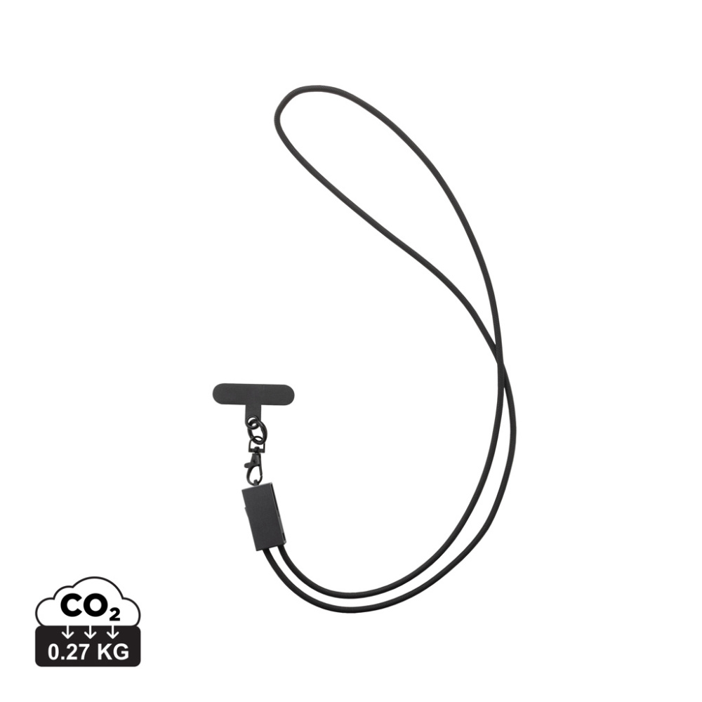 Logo trade promotional merchandise image of: Terra RCS recycled PET phone cord with dual charge cable