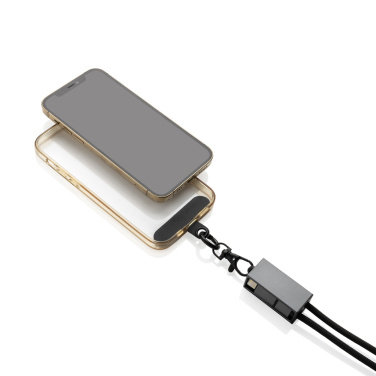 Logo trade advertising product photo of: Terra RCS recycled PET phone cord with dual charge cable