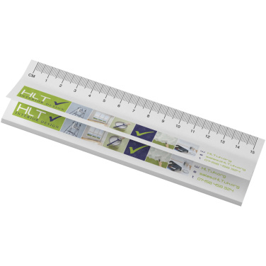 Logotrade promotional merchandise photo of: Sticky-Mate® recycled sticky notes with printed 15 cm ruler