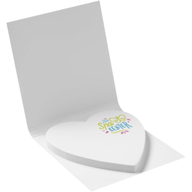 Logotrade promotional product picture of: Sticky-Mate® soft cover heart-shaped sticky notes