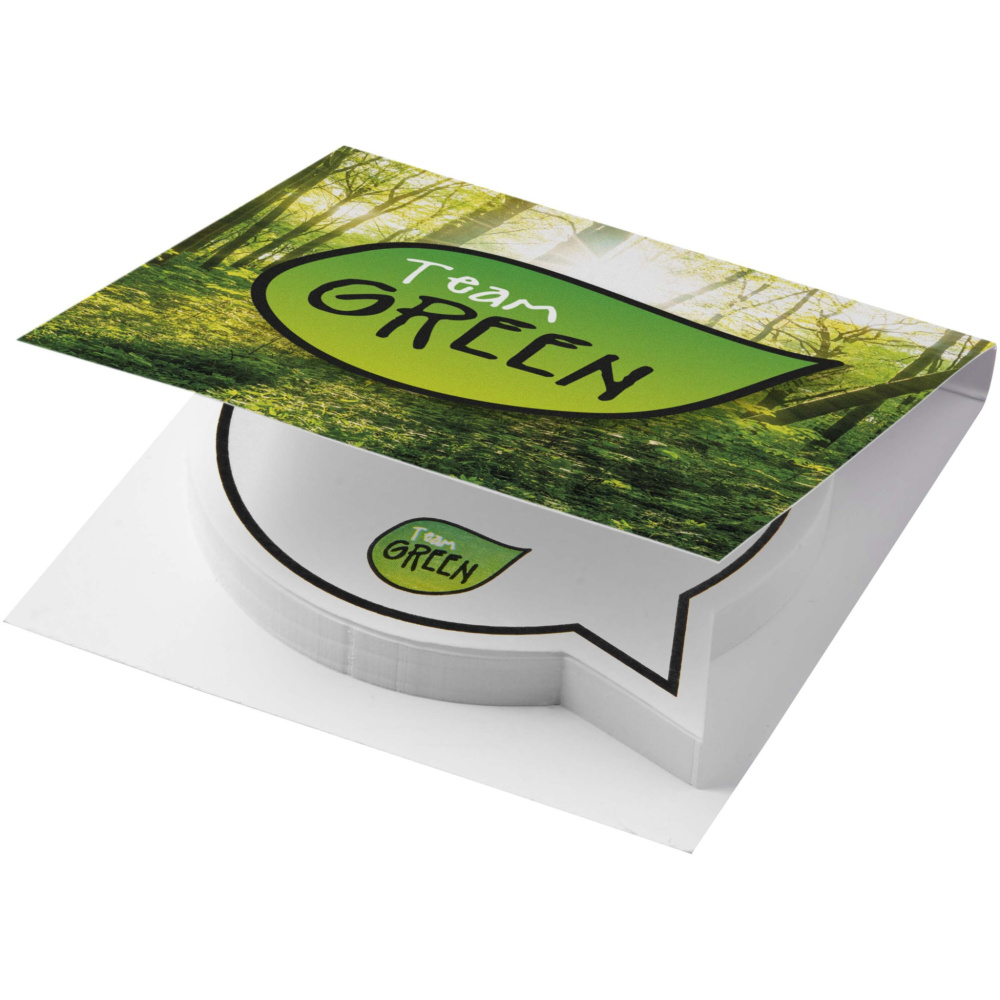 Logo trade advertising product photo of: Sticky-Mate® soft cover speech bubble shaped sticky notes