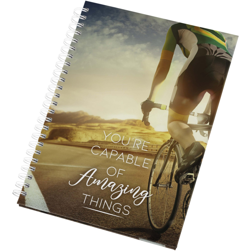 Logo trade promotional giveaway photo of: Desk-Mate® A5 hard cover undated diary