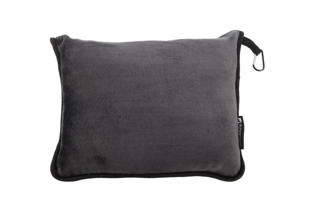 Logo trade advertising products image of: Blanket and pillow 2 in 1 AMIATA Schwarzwolf