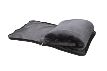 Logo trade advertising products image of: Blanket and pillow 2 in 1 AMIATA Schwarzwolf