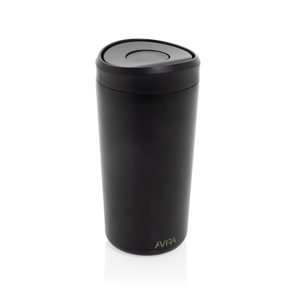 Logo trade corporate gift photo of: Avira Alix RCS re-steel click tumbler 400ML