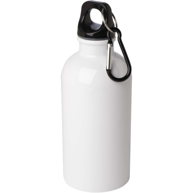 Logotrade promotional giveaways photo of: Oregon 400 ml RCS certified single wall stainless steel water bottle with carabiner