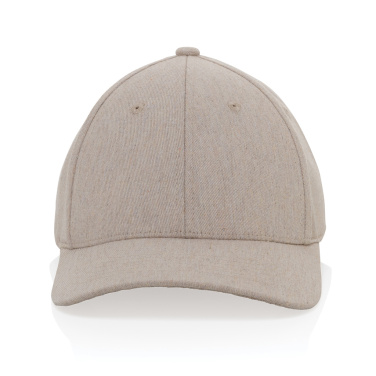 Logotrade promotional giveaway image of: Milo AWARE™ recycled heather 6 panel cap 200gr