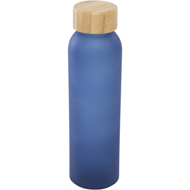 Logo trade promotional product photo of: Lume 500 ml matte soda lime glass bottle with bamboo lid