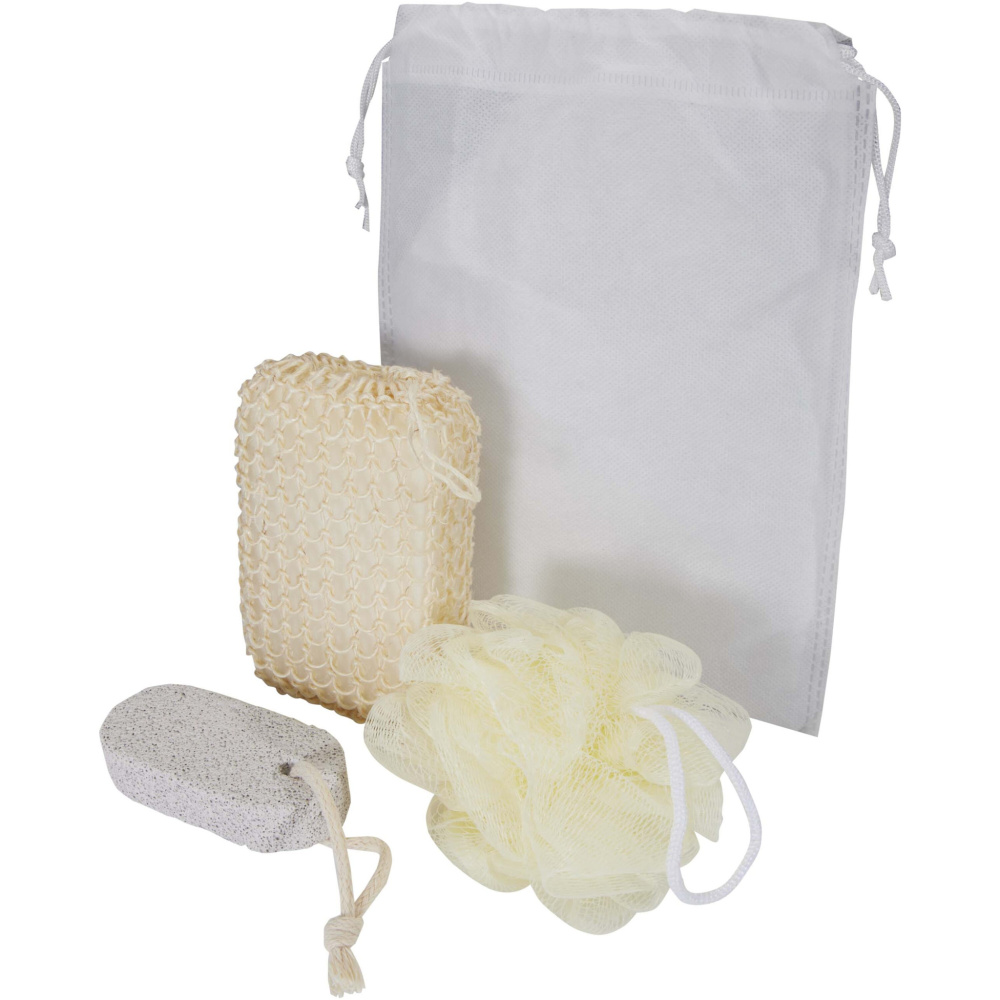 Logo trade promotional gifts picture of: Harmony 3-piece bath accessories set