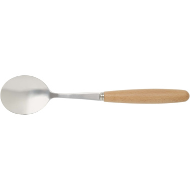 Logotrade promotional giveaway picture of: Root 5-piece stainless steel and beech wood cutlery set