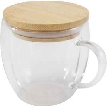 Logotrade advertising product image of: Lenora 250 ml glass cup with bamboo lid
