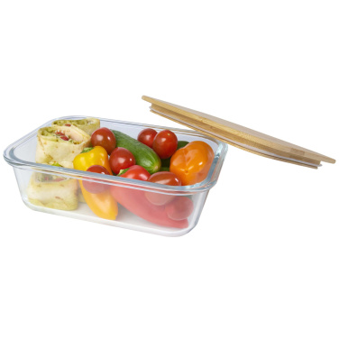 Logotrade corporate gift image of: Roby glass lunch box with bamboo lid