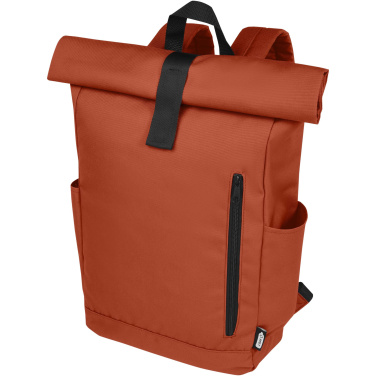 Logotrade promotional merchandise photo of: Byron 15.6" GRS RPET roll-top backpack 18L