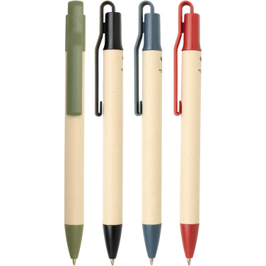 Logo trade promotional gifts image of: Liliana sugarcane paper ballpoint pen (blue ink)