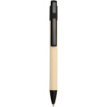 Liliana sugarcane paper ballpoint pen (blue ink), Solid black