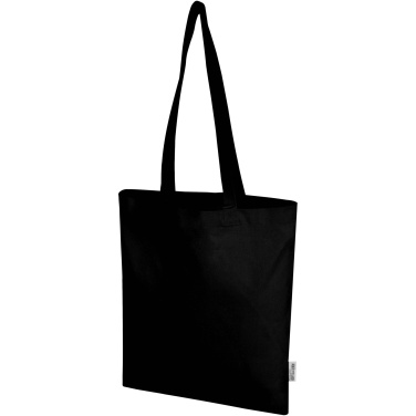 Logo trade advertising products image of: Madras Blend 140 g/m² GRS recycled cotton tote bag 7L