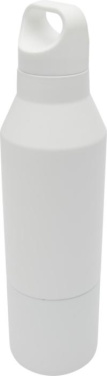 Logo trade corporate gift photo of: Odessy 600 ml RCS certified recycled stainless steel insulated bottle with 300 ml cup