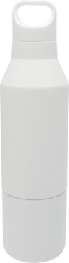 Logo trade promotional gifts image of: Odessy 600 ml RCS certified recycled stainless steel insulated bottle with 300 ml cup