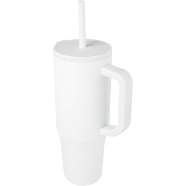 Logo trade promotional items image of: Brady 900 ml RCS certified insulated tumbler with silicone straw