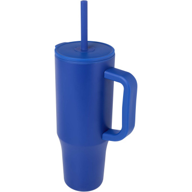 Logotrade promotional items photo of: Brady 900 ml RCS certified insulated tumbler with silicone straw