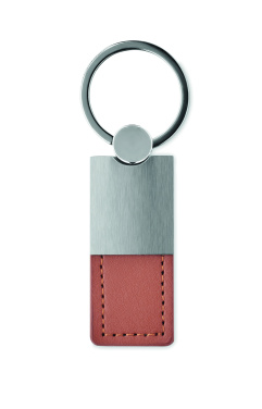 Logo trade promotional item photo of: PU and metal key ring Helsinki