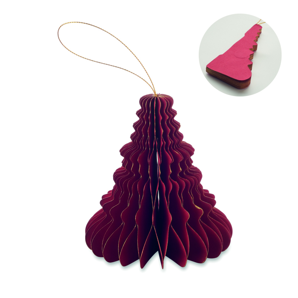 Logo trade corporate gifts image of: Christmas paper tree hanger