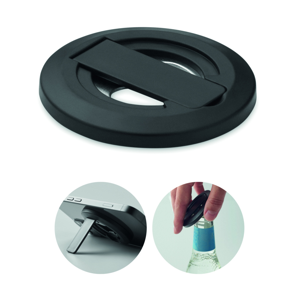 Logotrade promotional product picture of: Phone holder and bottle opener