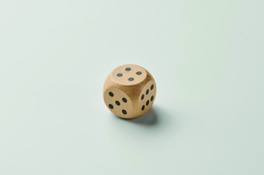 Logo trade promotional giveaway photo of: Schima wooden dice 3cm dia