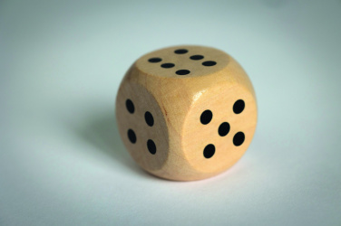 Logo trade promotional item photo of: Schima wooden dice 3cm dia