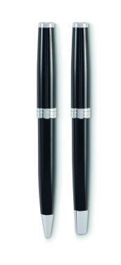 Logo trade promotional gifts image of: Ball pen and roller set