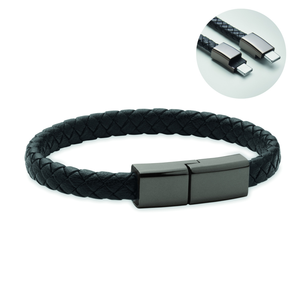 Logotrade corporate gift image of: Braided bracelet cable type-C